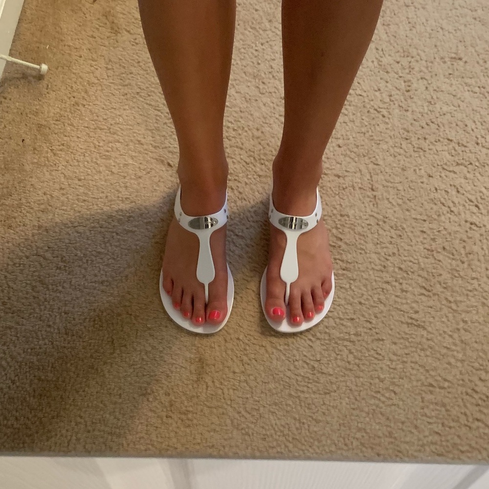 White Michael Kors sandals